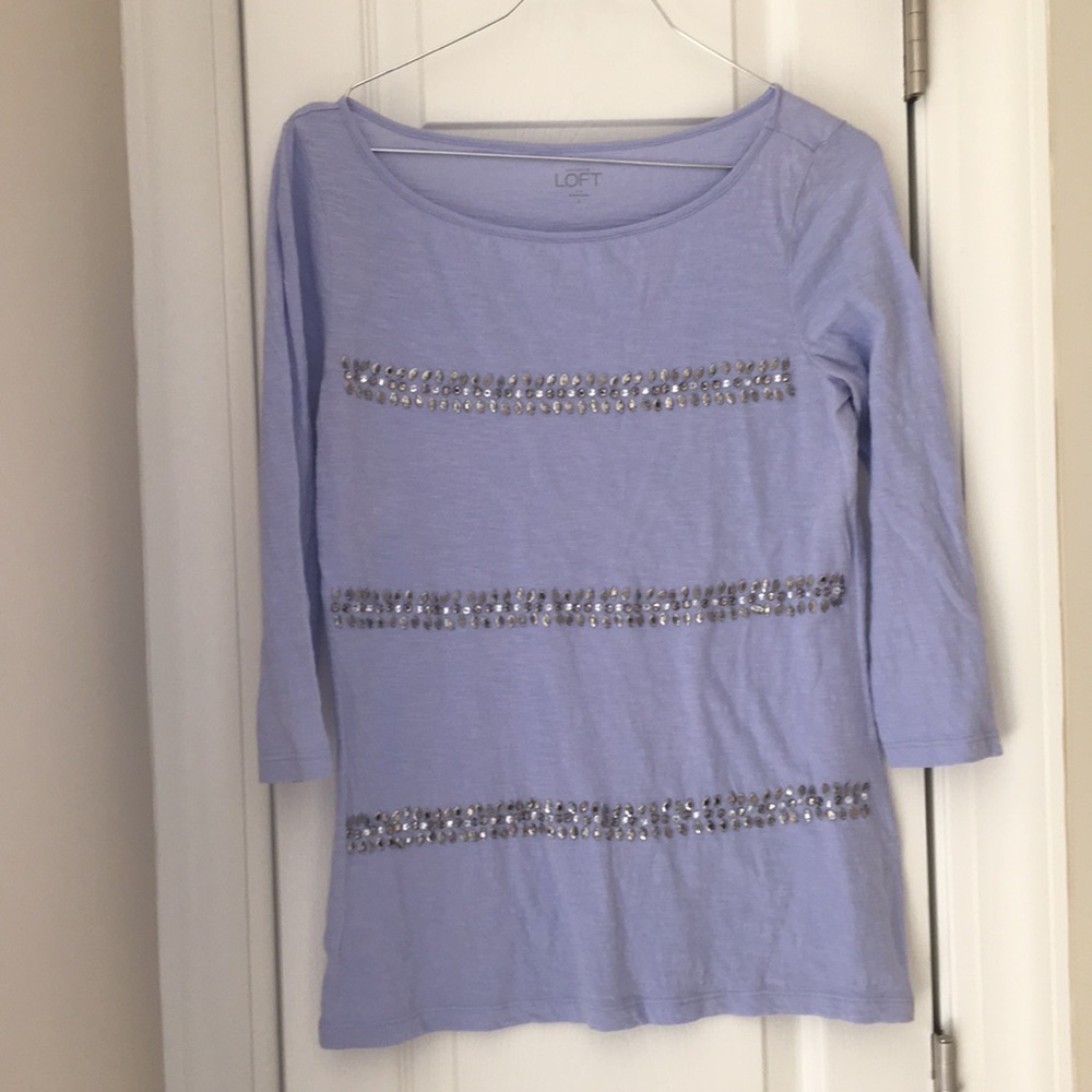 LOFT blouse with sequin accents